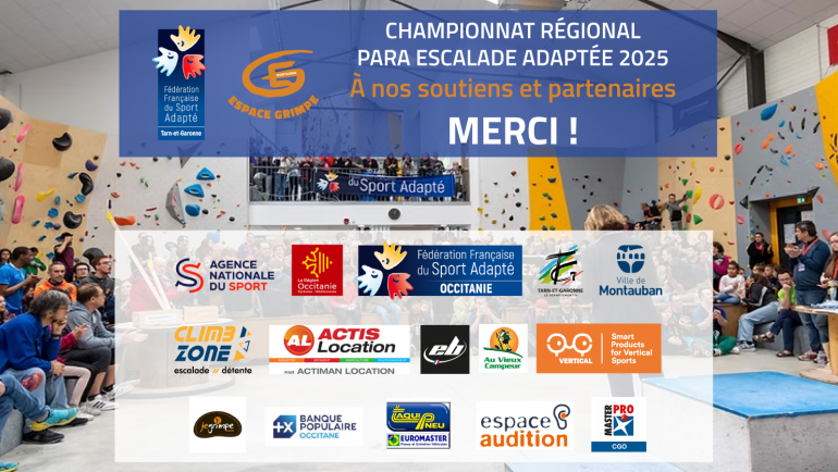 Retour en images sur le championnat régional de Para Escalade Adaptée 2025