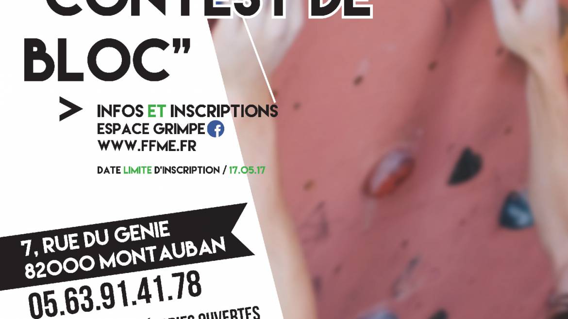 Save the date : Contest de bloc