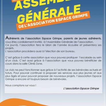 Assemblée Générale 2023 – Mercredi 29 mars à 19h30