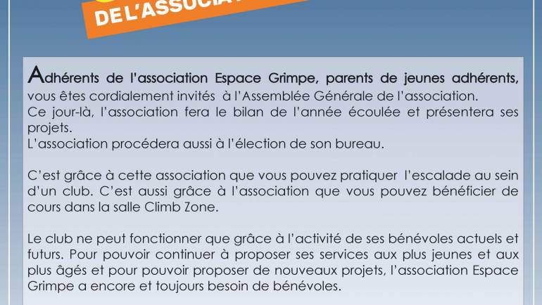 Assemblée Générale 2023 – Mercredi 29 mars à 19h30