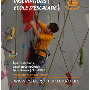 Inscriptions école d’escalade 2025-2026